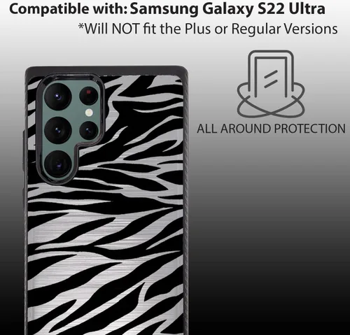 Miniatura 2 de Cases on Deck CasesOnDeck - Funda ajustable compatible con [Samsung Galaxy S22 Ultra S22 Ultra] [Armadura cepillada] Funda de agarre híbrida