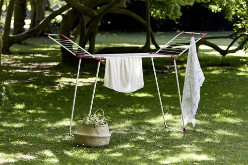 Miniatura 8 de Wenko Secador de ropa 42.7 ft Summer Dry-42.7 ft Longitud de secado, metal, blanco, 18.1 x 60.2 x 29.9 in