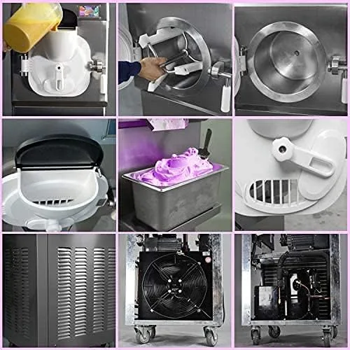 Miniatura 8 de Kolice Certificado ETL comercial máquina de helado duro, helado duro helado que hace la máquina, máquina de hielo italiano, fabricante de helado