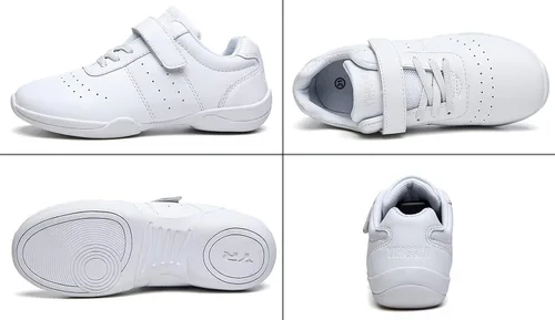 Miniatura 5 de Zapatos de animación blancos para niños y niñas, para competición, atletismo, caminar, tenis, deporte, con gancho y bucle, zapatillas