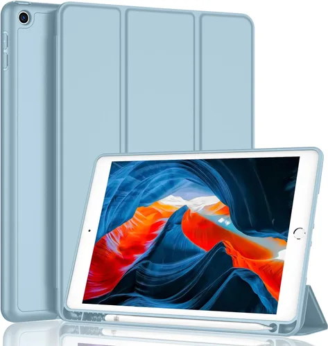 Miniatura 32 de iMieet - Funda para iPad de 9ª generación 2021/iPad de 8ª generación 2020 de 10.2 pulgadas con soporte para lápices, funda para iPad de 7ª