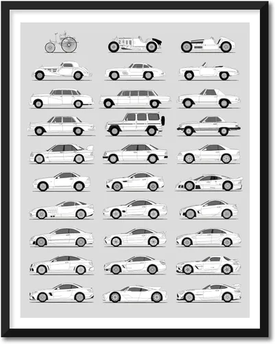 Miniatura 33 de Idea Network Póster hecho a mano compatible con Chevy impreso, arte de pared, decoración hecha a mano de lo mejor de las generaciones de Chevy