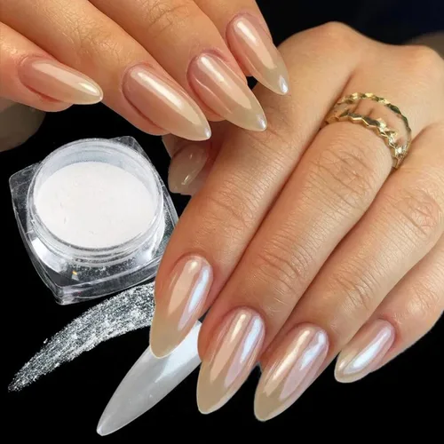 Miniatura 9 de 1 caja de uñas láser con purpurina de pavo real, polvo láser, polvo para uñas, pigmento cromado, oro rosa, plata, mezcla de uñas, lentejuelas