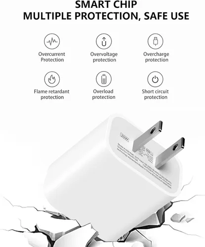Miniatura 4 de Paquete de 2 adaptadores de cargador rápido de pared USB tipo C de 30 W para Beats, Sony, JBL, altavoces Bose, Airpods Pro de 2ª/3ª