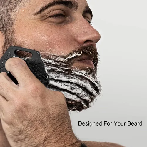 Miniatura 5 de Diydeg Exfoliante de silicona para barba para hombres, exfoliante y cepillo para el cabello, limpia profundamente, desobstruye los poros, promueve