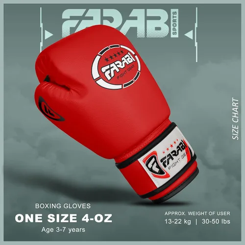 Miniatura 5 de Farabi Sports Guantes de boxeo para niños de 4, 6, 8 onzas, guantes de boxeo para niños, guantes de boxeo juveniles, guantes de boxeo para niños
