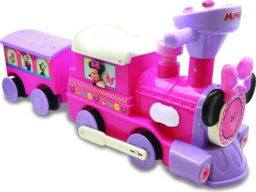 Miniatura 10 de Kiddieland Toys Limited - Mickey Choo, alimentado por batería, de 12 meses a 36 meses con Caboose & Tracks Ride On, los colores reflejantes pueden