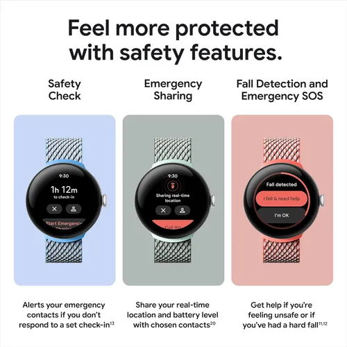 Miniatura 6 de Google Pixel Watch 2 con lo mejor de Fitbit y Google - Seguimiento de frecuencia cardíaca, gestión del estrés, características de seguridad - Reloj
