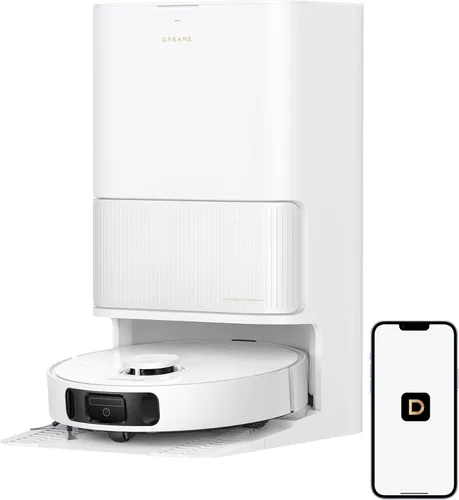 DREAME L40s Ultra CE Robot Aspiradora y Trapeador Combo con base de autovaciado, succión de 13,000 Pa, trapeador autolimpiante y elevación Blanco