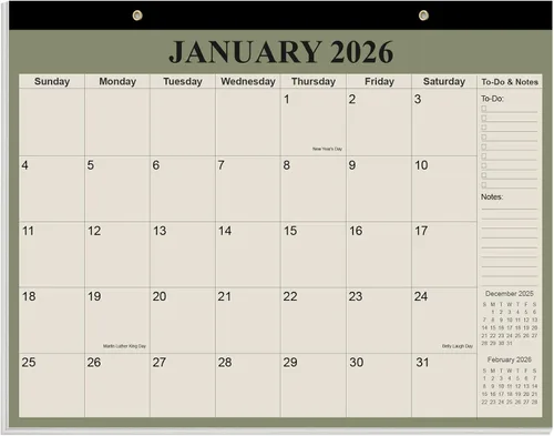 Miniatura 8 de Calendario pequeño de pared 2026 – Mini calendario 2026-2027 de enero de 2026 a junio de 2027, calendario pequeño de 18 meses con papel premium, 6 x