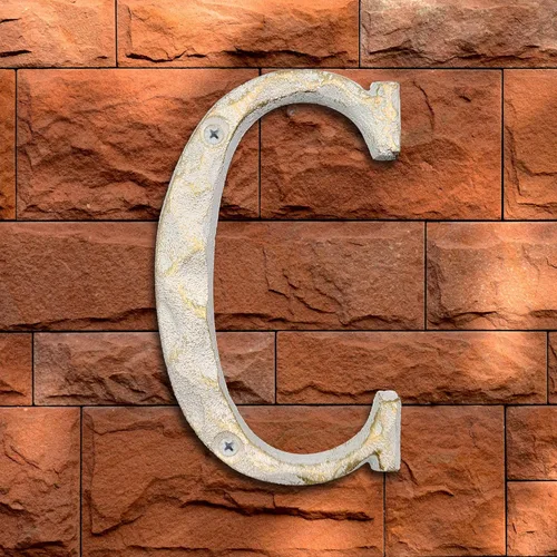 Miniatura 14 de Números de dirección de casa de 5 pulgadas de alto, número único de buzón de metal de hierro fundido, letras para puerta exterior o delantera, Letra
