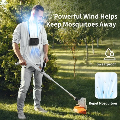 Miniatura 8 de Socool 10000mAh - Ventilador portátil de cintura con clip, ventilador personal recargable a batería, 20H de enfriamiento con 10 velocidades