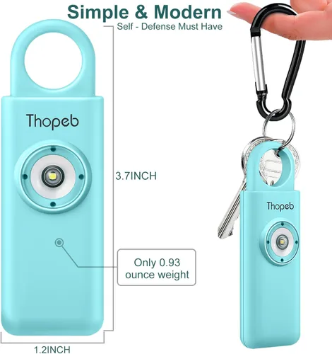 Miniatura 3 de La alarma de seguridad personal original para mujeres por mujeres, sonido de sirena fuerte, luz LED estroboscópica SOS, ten seguridad con la alarma