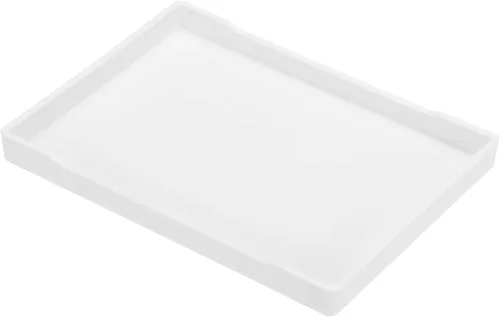 Miniatura 14 de PATIKIL Bandeja de comida rápida de 8 x 4, bandeja rectangular reutilizable reciclable multiusos para restaurante, cocina en casa, color negro