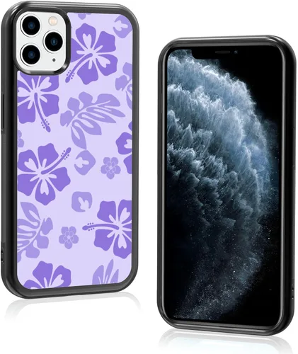 Miniatura 20 de FANXI Funda de teléfono de hibisco azul compatible con iPhone 11 de 6.1 pulgadas, funda protectora a prueba de golpes de TPU con bonita flor azul