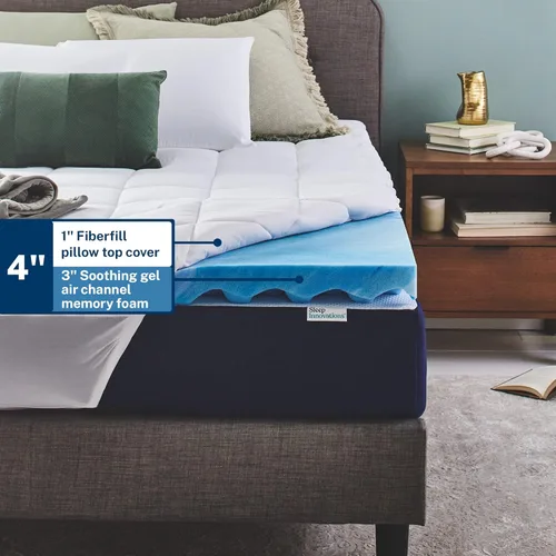 Miniatura 3 de Sleep Innovations Top de colchón enrevesado, color blanco. completo, Blanco, King