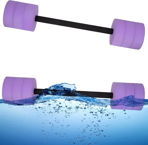 Miniatura 12 de Hikeen Mancuernas de ejercicio acuático con 4 pesas de espuma EVA de alta densidad para piscina, resistencia a la piscina, para aeróbic acuático