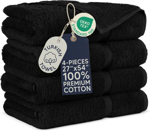 Miniatura 23 de Towel Bazaar Toallas Turcas de Algodón Premium Súper Suaves y Absorbentes (Juego de 2 Toallas de Baño Grandes, Blanco)