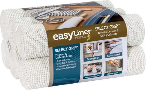 Miniatura 27 de EasyLiner Select Grip Revestimiento para Estantes - Fácil de Instalar y Cortar a Medida - Antideslizante, Sin Adhesivo, Revestimiento para Cajones