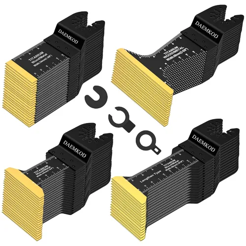 Miniatura 9 de Juego de 30 cuchillas de herramienta oscilante de titanio para corte de metal, cuchillas de sierra profesionales para clavos de metal blando