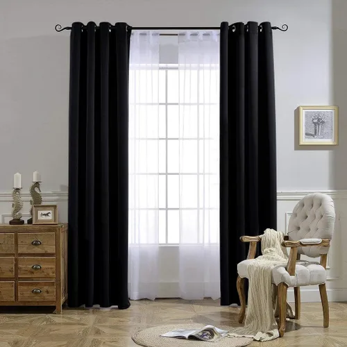 Miniatura 7 de NICETOWN Cortinas opacas para dormitorio de 84 pulgadas de largo, cortinas reductoras de luz, con aislamiento térmico y ojales sólidos, para sala
