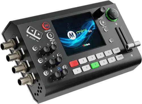 RGBlink Conmutador de video mini-ISO para transmisión en vivo, mezclador de video todo en uno HDMI y SDI de 10 canales con NDI HX, control PTZ, Mini