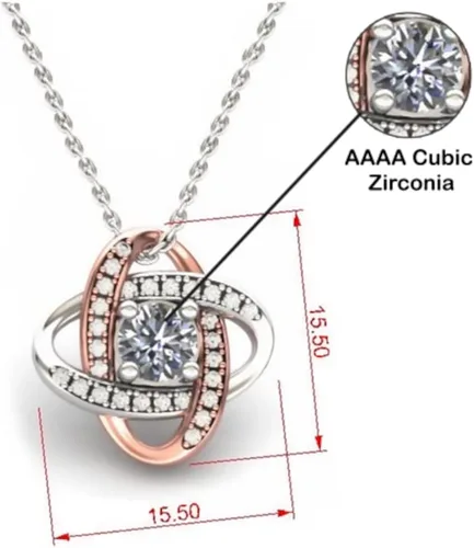 Miniatura 6 de Collar para mamá Eres mi mejor amiga y confidente en cada paso del camino - Regalo para madres nudas de amor de color oro, Zinc chapado en plata.