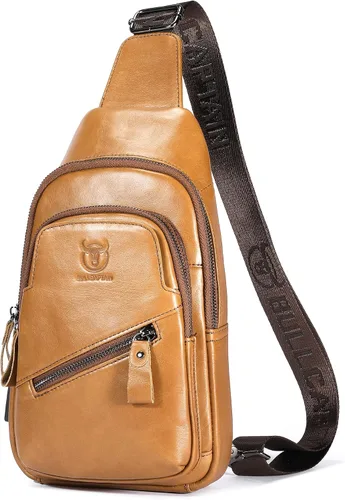 Miniatura 66 de LUKZIJAES Bolso bandolera de cuero genuino para hombre