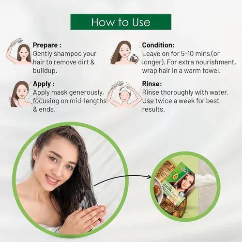 Miniatura 7 de Herbishh Mascarilla capilar de argán, acondicionador e hidratación profundos para un cabello de aspecto más saludable, 0.8 fl oz para cabello muy