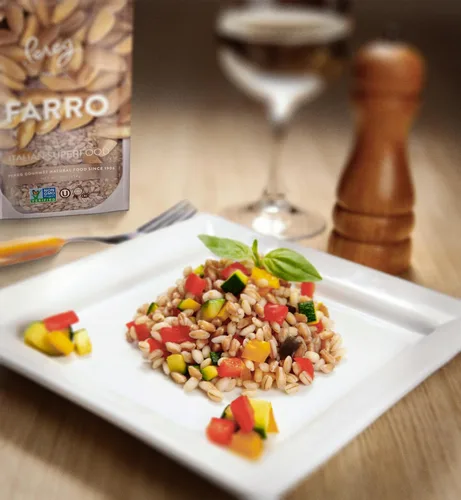 Miniatura 3 de Pereg Farro 16oz Grano nutritivo, rico en proteínas y fibras, alternativa de arroz fácil de cocinar, embalaje resellable