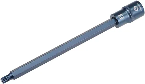 Miniatura 5 de uxcell 1/2" Drive x M12 (0.472 in) Triple Square Spline Bit Socket, brocas de acero S2, enchufes CR-V de 8" de longitud (solo para uso manual)
