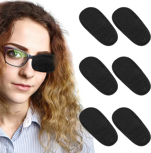 Miniatura 8 de 6 parches para los ojos, cómodos parches para el ojo izquierdo o derecho, para uso médico profesional, cobertura de un solo ojo, reutilizables