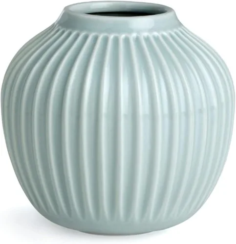 Miniatura 14 de Kahler Hammershoi - Jarrón de porcelana acanalada blanca, 4.1 pulgadas