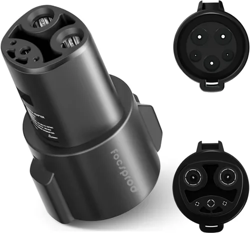 Miniatura 8 de FOCSPROD Adaptador de cargador J1772 a Tesla, Max 80A 250V de carga rápida J1772 a NACS Adaptador para Tesla Modelo 3/Y/X/S/Cybertruck Adaptador