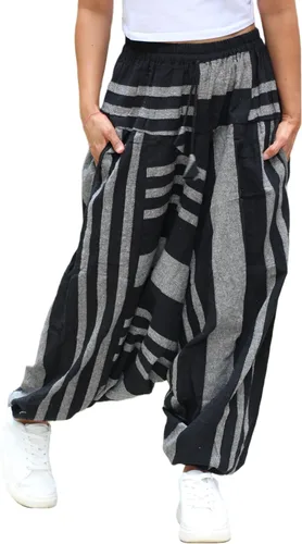 Miniatura 4 de PEACH PEBBLE Pantalones Harem 100% algodón, pantalones bohemios de yoga hippie