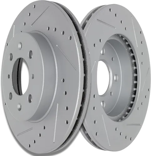 Miniatura 29 de SCITOO Rotores de freno traseros, 2 kits de frenos para Acura Integra 1990-2001, Honda Civic 1992-1995 1999-2000, para Civic del Sol 1993-1997, CRX
