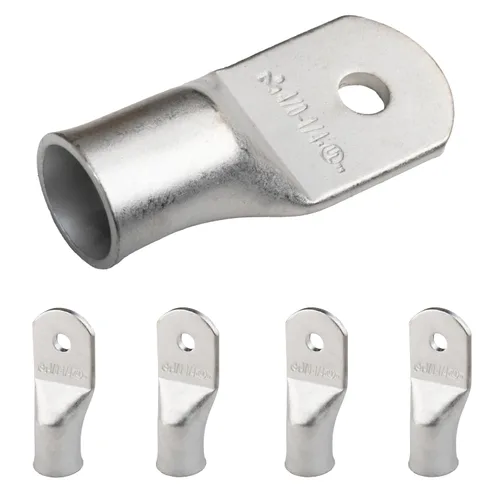 Miniatura 19 de SELTERM 5 piezas terminales de cable de cobre estañado 1/0 AWG perno de 1/2", extremos de cable de batería, terminales de anillo, conectores