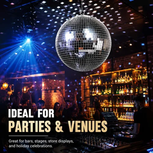 Miniatura 5 de Youdepot Bola de Discoteca Grande de 16 Pulgadas – Bola de Espejo Colgante Grande Decoración de Bola de Discoteca para Decoraciones de Fiestas