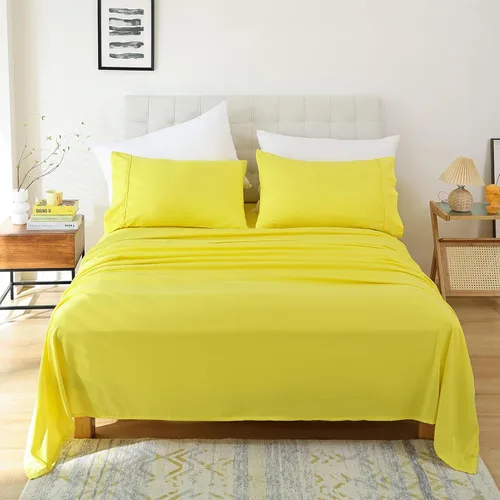 Miniatura 14 de Whitney Home Textile - Juego de sábanas tamaño King, sábanas de microfibra suaves de hotel tamaño King, bolsillo extra profundo, juegos de sábanas
