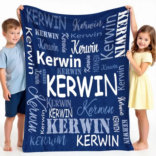 ICELIETE Envía al día siguiente, mantas personalizadas para niños, manta personalizada con nombre, manta de franela, regalos de Navidad y cumpleaños