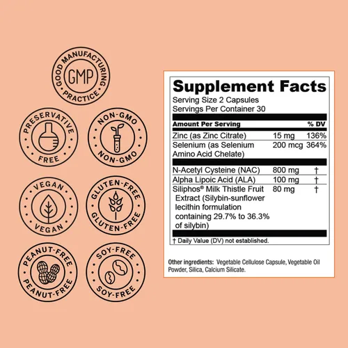 Miniatura 9 de LiverWell - Limpieza hepática, rejuvenecimiento, apoyo metabólico, suplemento hepático para la salud hepática con extracto de cardo mariano
