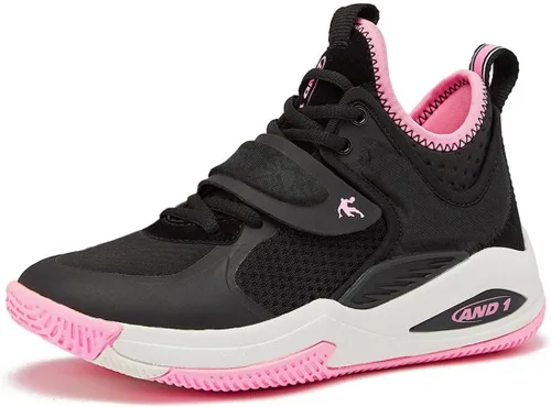 AND1 Gamma 4.0 SS - Tenis de baloncesto para niños y niñas, tenis de baloncesto geniales con correa, talla 11 a niño grande 7 para niños