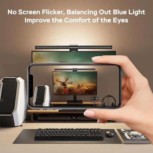Miniatura 8 de OOWOLF Barra de luz para monitor con control remoto, lámpara de monitor de computadora Ra95 para cuidado de los ojos, lámpara de lectura USB, barra