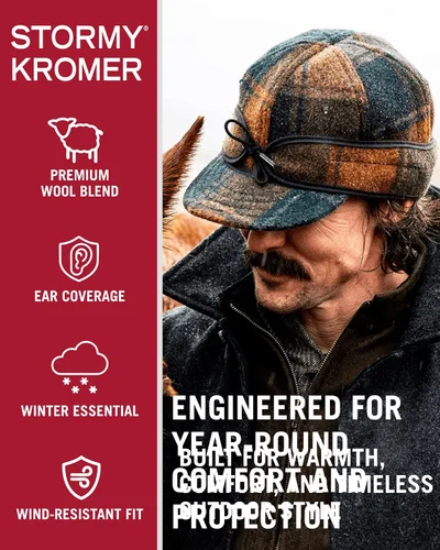 Miniatura 2 de Stormy Kromer Original Kromer Cap - Gorro de lana de invierno con orejeras