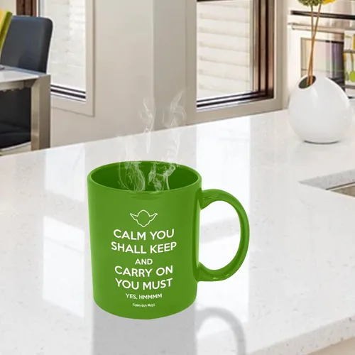 Miniatura 2 de Funny Guy Mugs Calm You Shall Keep And Carry On You Must - Taza de café de cerámica de 11 onzas, taza de café divertida ideal para mujeres y Calma