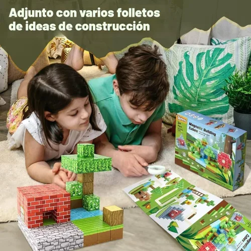 Miniatura 8 de Bloques Magnéticos - Construye Mi Mundo Magnético, Juguetes Magnéticos Artesanales para Niños y Niñas de 3-4, 4-5, 6-8 Años, Juguetes Sensoriales