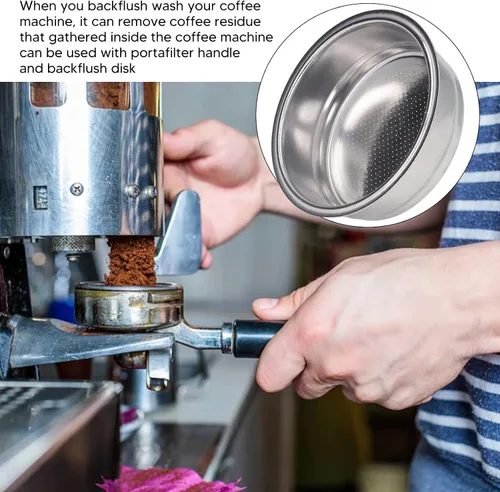 Miniatura 2 de Cesta de filtro de 2.008 in, cesta de filtro para máquina de café expreso, taza de filtro de café de acero inoxidable, taza de filtro de café