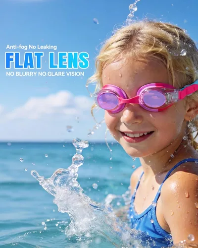 Miniatura 2 de Aegend - Paquete de 2 gafas para niños, gafas de natación para niños de 4 a 16 años, niños y niñas jóvenes, gafas de piscina antivaho, impermeables
