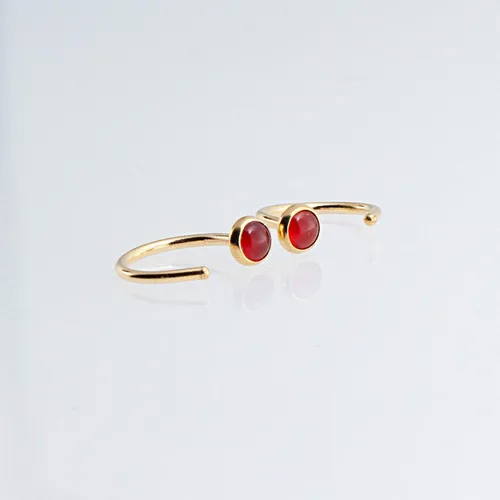 Miniatura 54 de Half Huggie Gold Hoop Earrings for Girls Women Tiny Cartilage Birthstone Stud Piercing Earring Hypoallergenic Earring Screw Back Dainty Hug Hoops