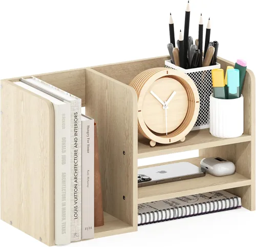 Miniatura 22 de Furinno Hermite Estantería Organizadora de Escritorio Librero, Espresso
